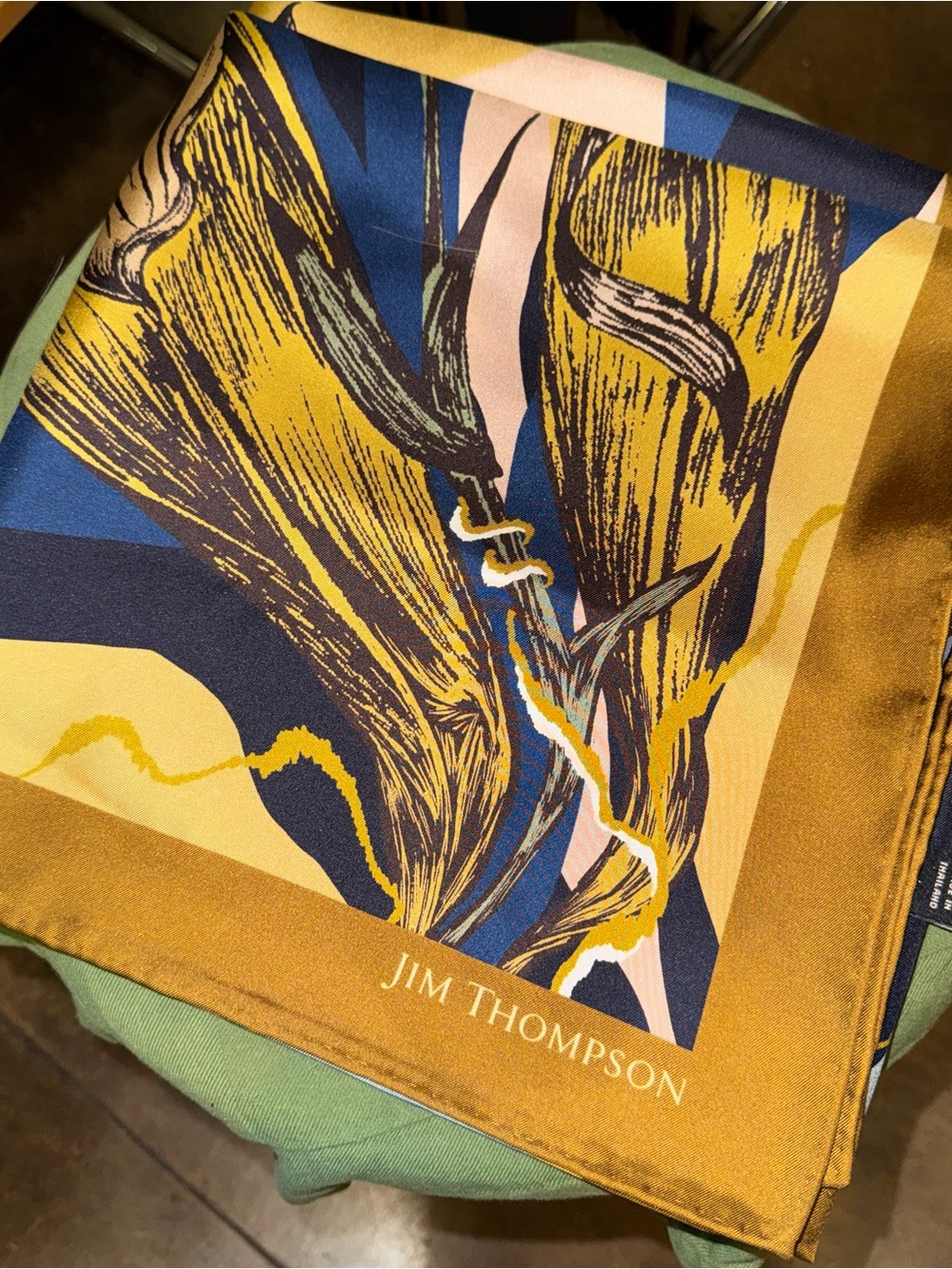 Jim Thompson “Slipper Orchid” Silk Scarf